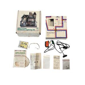 Vintage Greenleaf Safe N Easy Dollhouse Lighting Kit With Practice Board Transfo
